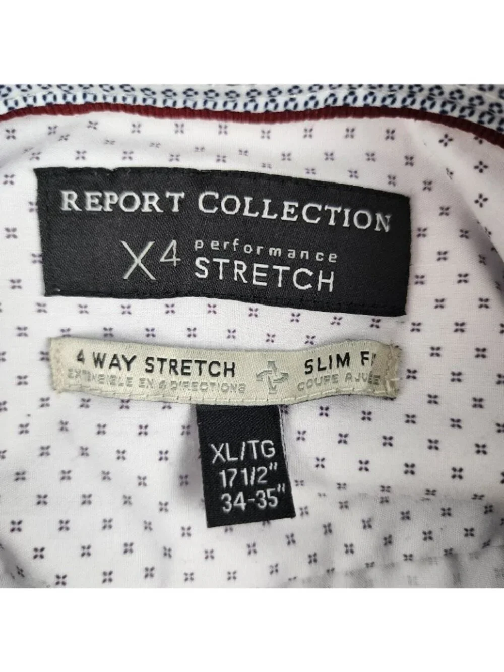 Report Collection Dress Shirt Mens XL Multi X4 Performance Stretch L/S Button Up